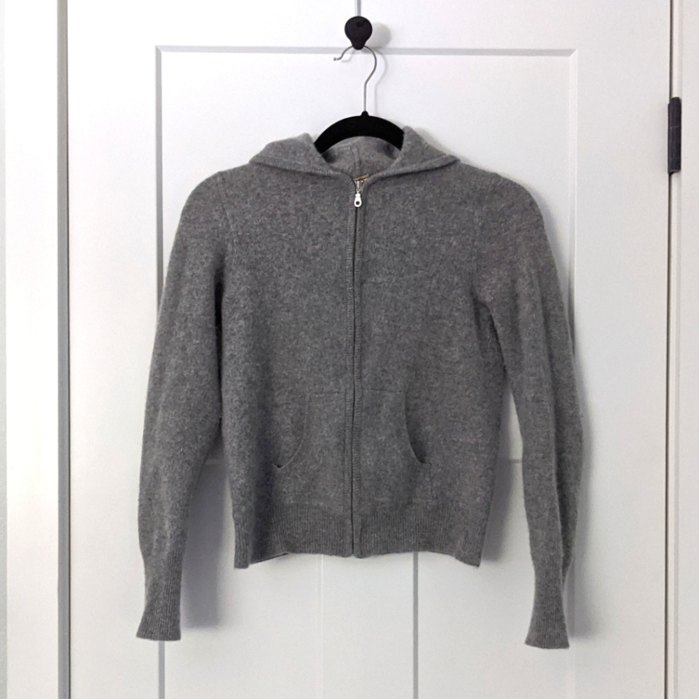 J. crew cashmere marled grey hoodie